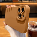 Matte Silicone Soft Phone Case For iPhone16 13 14 15 12 11 Pro Max  XR X XS 8 7 Plus Camera Lens Portector Back Cover