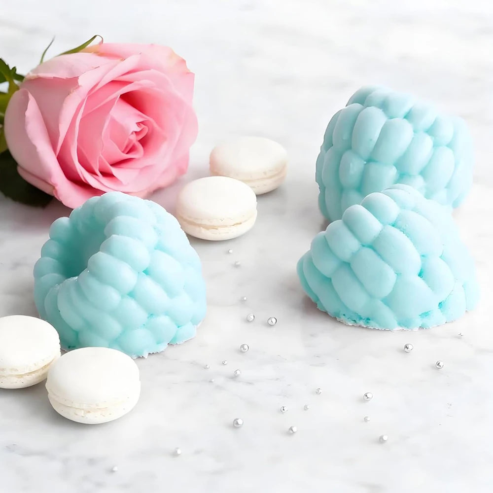 24 Cavity Raspberry Shape Silicone Mold for Cake Mousse Jelly Chocolate Pudding Dessert