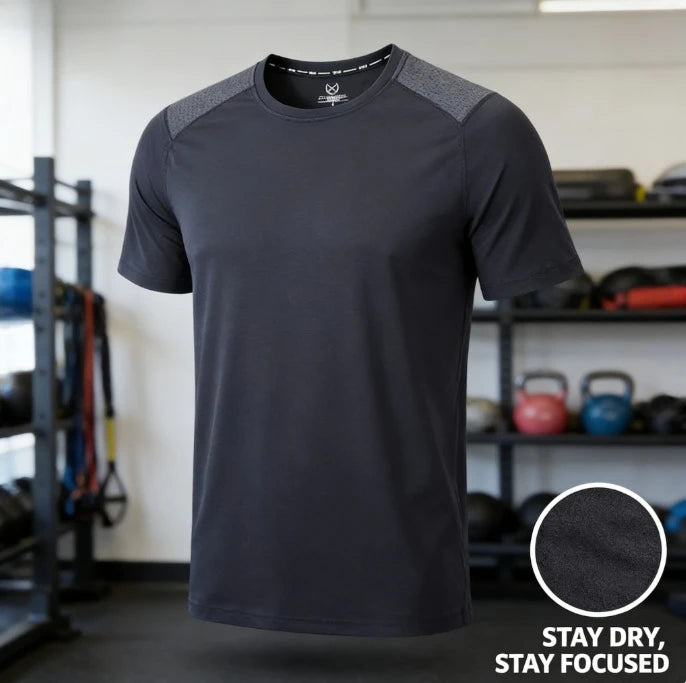 1pc Men 2026 Summer Sports T Shirt Slim Fit Quick Dry Breathable Top For Running Fitness Training Athletic Wear