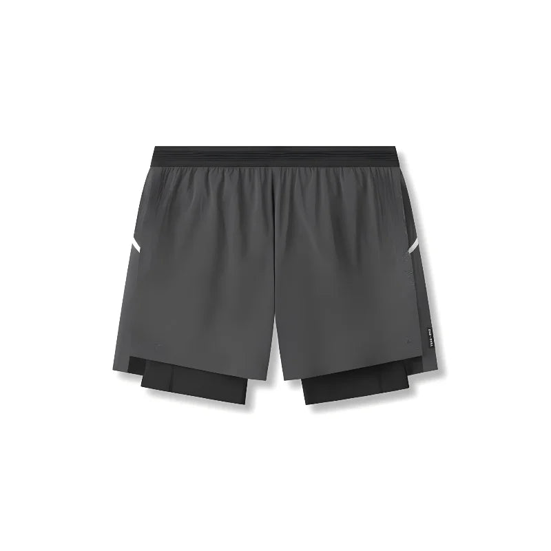 Men's Running Shorts Gym 2 In 1 Sports Shorts Fitness Leisure Workout Breathable Quick Dry Double Layer Training Shorts Men