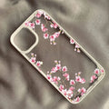 Pink Magnolia Flower Phone Case For iPhone 17 16 15 14 11 13 12 Pro Max 7or 8 SE 17Air Plum Blossom Shockproof Clear Hard Cover