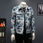 Spring Autumn High Quality Men's Fashion Casual Jacket Button Lapel Work Coat Jacquard pattern Plaid Tops Men Jackets