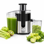 Centrifugal Juicer, 3 Inch Wide Chute 97% High Yield Juicer Machine 3 Inch LARGE FEED CHUTE: Supports Whole Fruit and Vegetable Direct Feeding Without Pre-Cutting, Cuts down Your Preparation Time Significantly. 97% HIGH JUICE