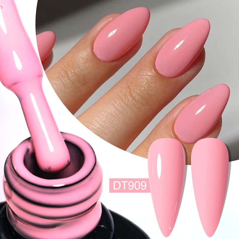7ml Nude Rubber Base Gel, 68 Colors, DIY Nail Art Supplies Gel for Nails Design, UV LED Soak Off, Easy to Apply, Long Lasting