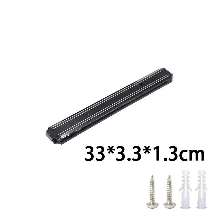 Kitchen Wall Mounted Magnetic Knife Holder Hardware Tools Absorbent Simple Multifunctional Shelf Plastic Stripe