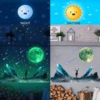 Astronaut Luminous Wall Stickers, Stars and Moon, Luminous Self-adhesive Wallpaper, Suitable for Children's Bedroom Decoration