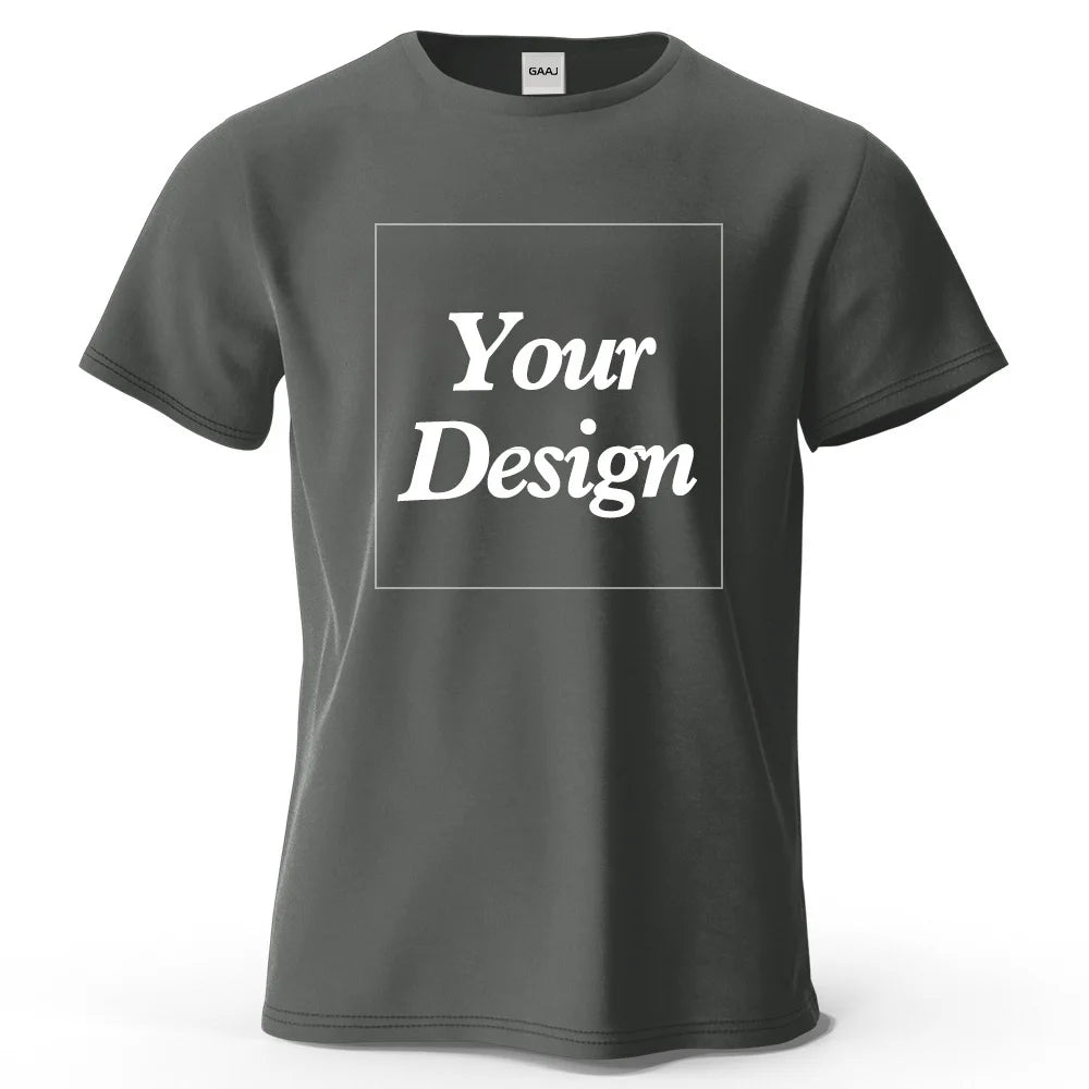 Custom T shirt Customized tshirt Personalized Tee Shirt Diy Print Your Photo Brand Logo Text Men Women 100% Cotton Premium Gift