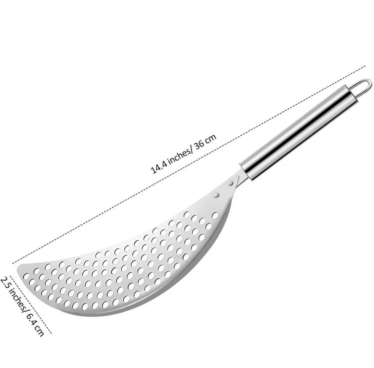 LMETJMA Stainless Steel Pot Strainer with Handle Kitchen Pasta Strainer Colander Insert Drainer for Different Pot Pan JT170