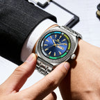 New Gear Ring Steel Strip Watch For Men Doubles Calendar Night light Large Dial Waterproof Male Fashion Quartz Clock Watches