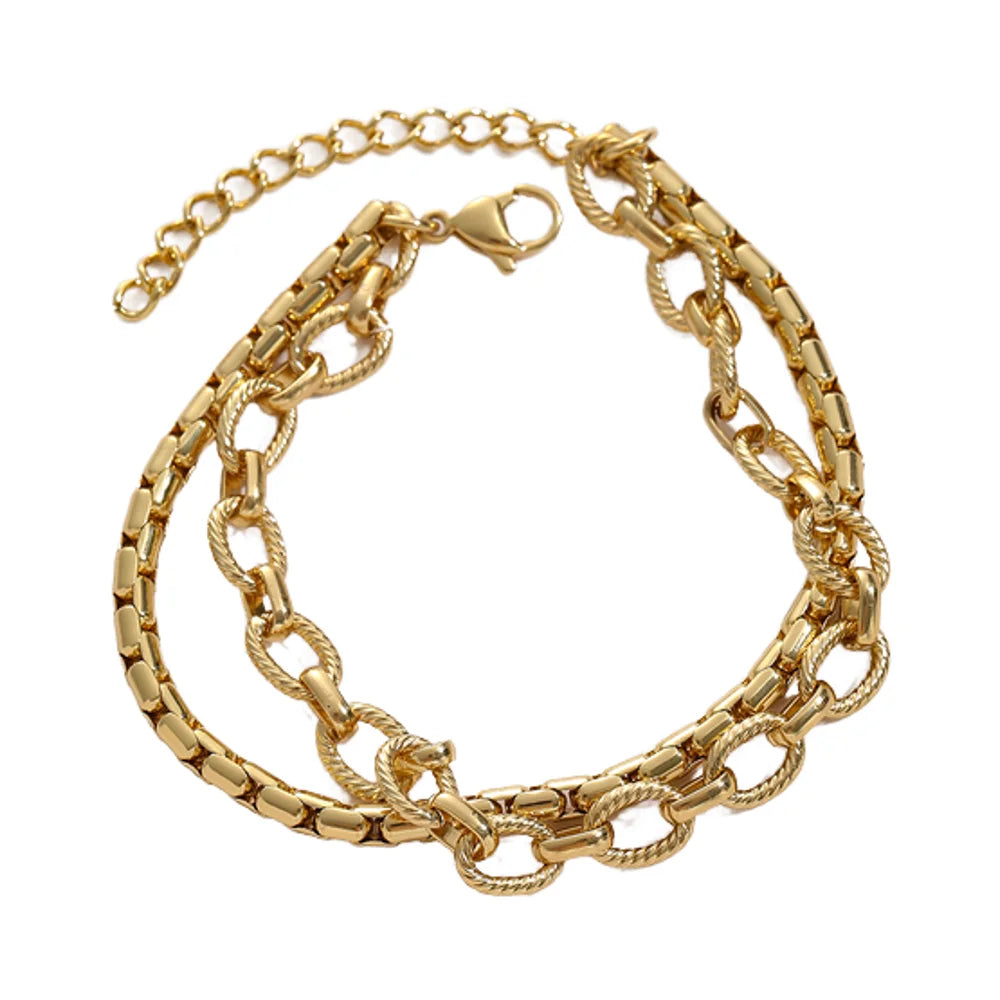 Classic Trendy Stainless Steel Bracelets Set for Women Fashion Jewelry for Party Recommended Gift for Women