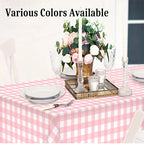 137x274cm thick plastic tablecloth waterproof disposable PP rectangular restaurant party wedding decoration checkered tablecloth