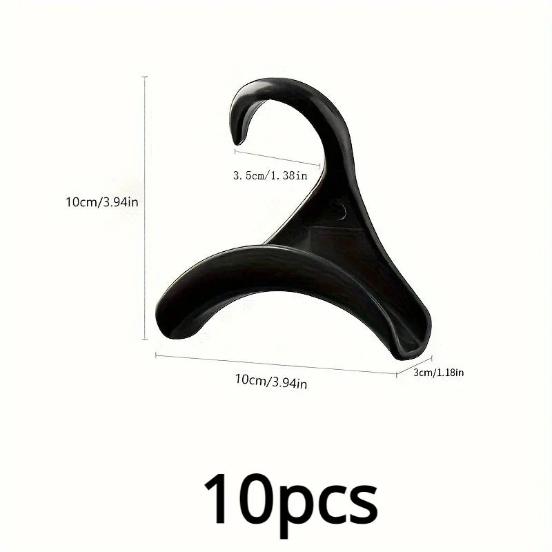 10pcs Widen Multipurpose Hangers Connection Hook Space Saving Hat Silk Scarf Shawls Handbag Hanging Rack Wardrobe Organizer