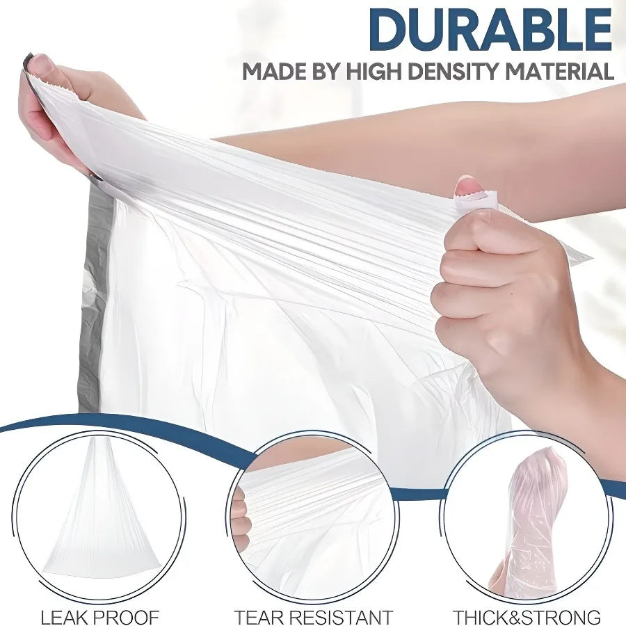 50-pack 4 gallon scented kitchen garbage bags – extra thick and leak-proof – fresh lemon scent – extra thick drawstring gar