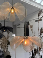 Wabi Sabi Flower Chandelier French Fabric Modern Ceiling Pendant Lights Home Decor Lighting Hanging Lamp  room decorchandeliers