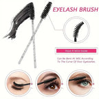 80pcs Professional Makeup Brush Set Box Eyebrow Eyelash Lip Brushes Hairpin Micro Brush for Eyelash Extension Makeup Tools