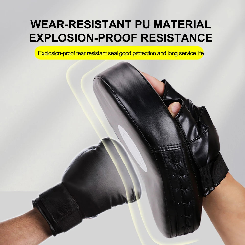 Curved Boxing Hand Target PU Leather Punch Target Bag Breathable Kick Boxing Gloves Adult Kids MMA Boxing Martial Training Mitts