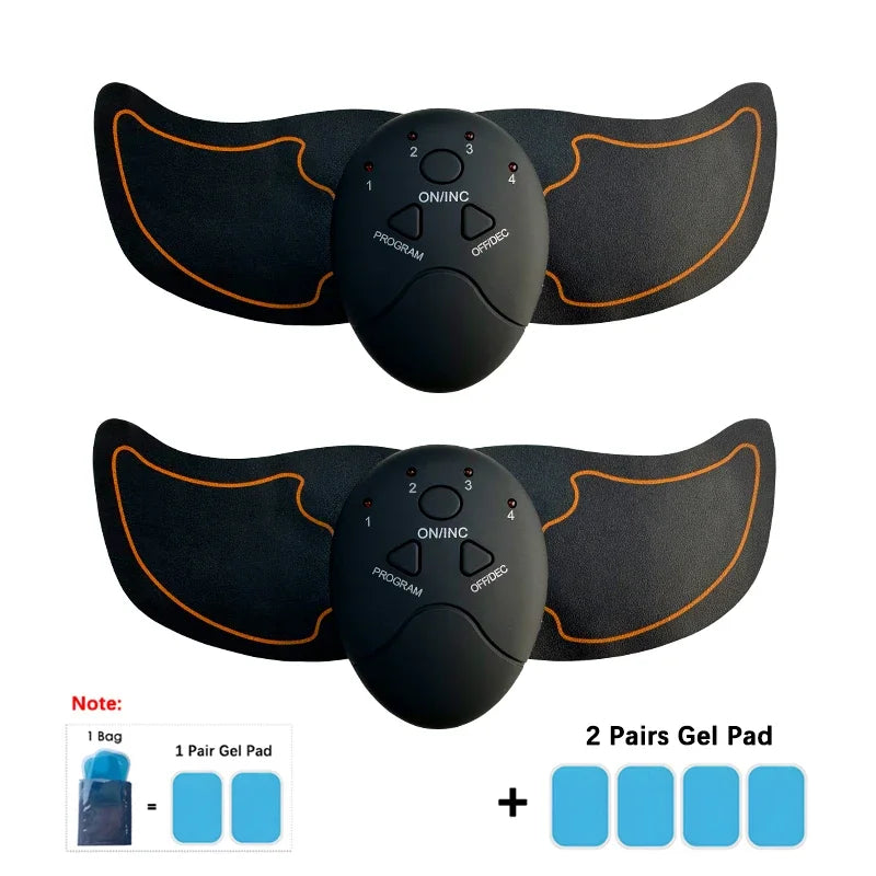 New EMS Muscle Stimulator Abdominal Arm Leg Neck Trainer Muscle Toner Body Training Slimming Massager Fitness Use With Battery