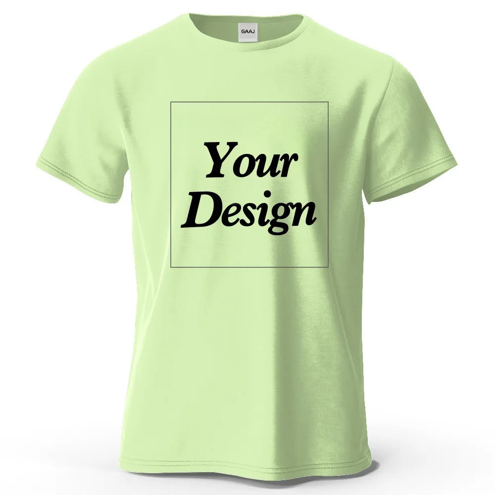 Custom T shirt Customized tshirt Personalized Tee Shirt Diy Print Your Photo Brand Logo Text Men Women 100% Cotton Premium Gift