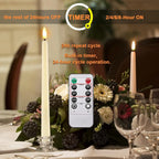 6-12-24Pcs Flameless Taper Candles Battery Operated LED Candle Flickering Candles Faux Candle Halloween Christmas Wedding Decor