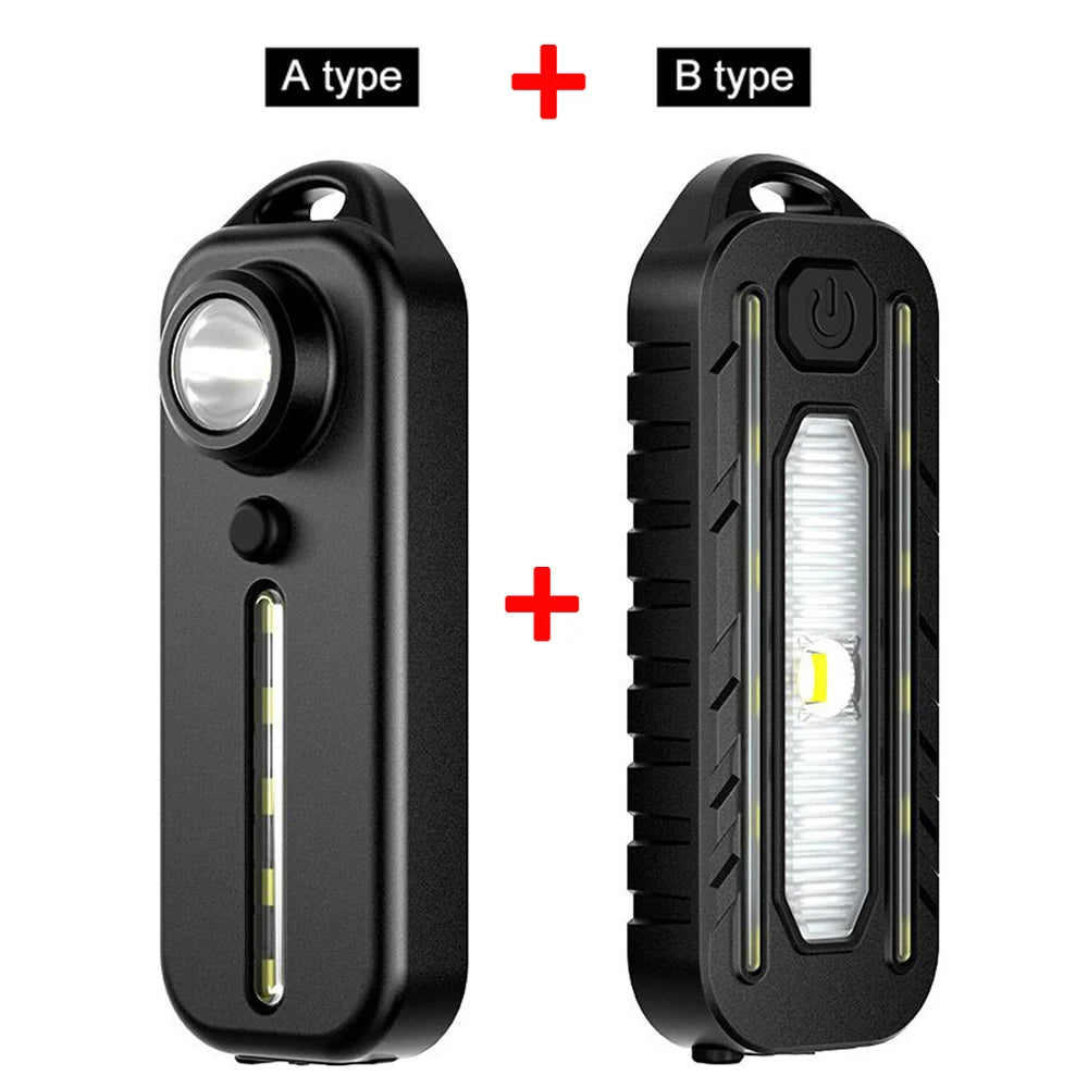 LED Red Blue Shoulder Police Light with Clip USB Charging Flashing Warning Safety Flashlight Torch Bike Warn LANTERN Light