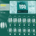 NAILPOP Soft Gel Nail Tips 600PCS Pre-Buff Full Cover Coffin Almond  Oval Shaped Nail Extenison Tips Half Matte Gel X Fake Nails