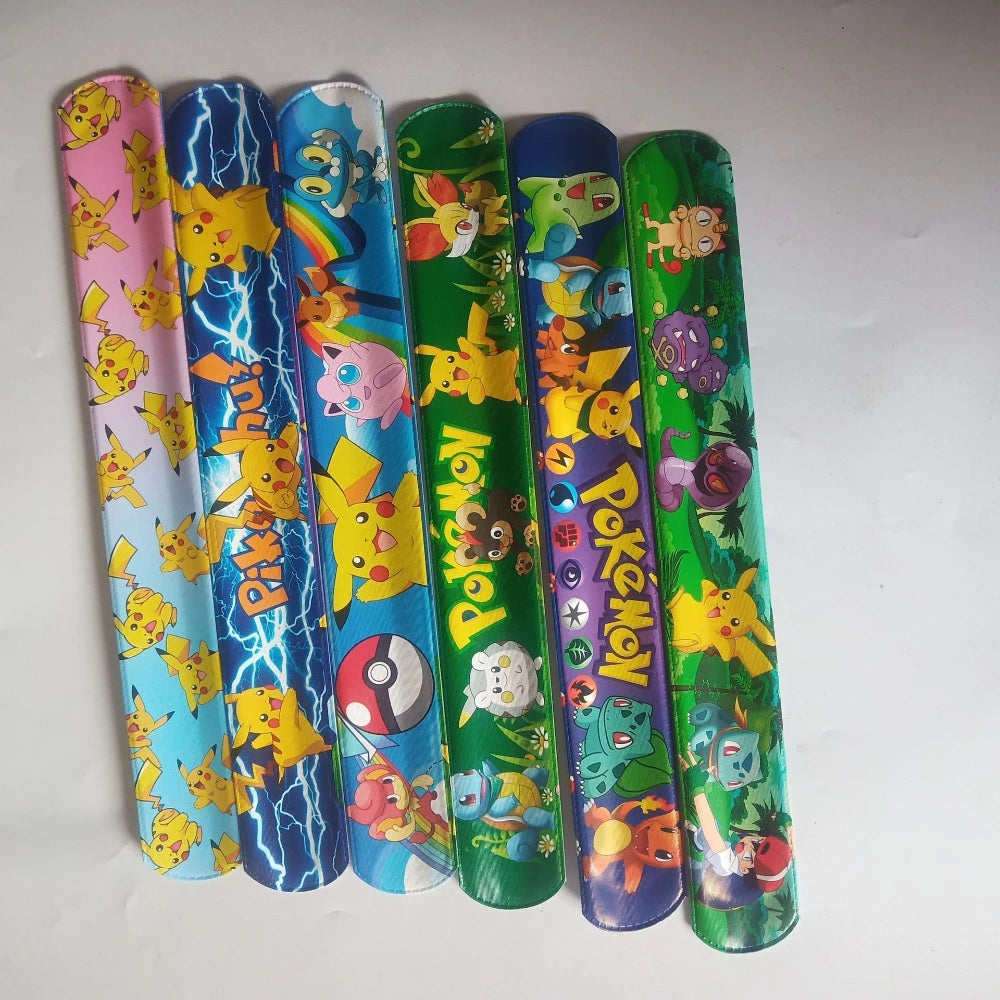 Pokemon Cute Pikachu Bracelet Wristbands A Aariety of Anime Doll Characters Children Pat Circle Educational Toys Birthday Gift