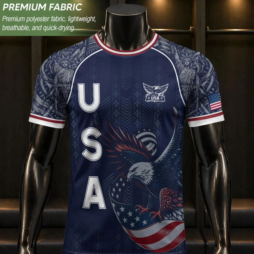 2026 America Soccer Jersey USA Football Team Jersey Match training Kit Summer Sports Men's T-Shirt Clothing Tee Y2k Woman ﻿