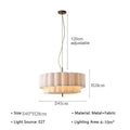 Living Bedroom Decor Lustre Pendant Lights Japanese Wabi Sabi Fabric Ceiling Chandeliers Indoor Lighting Hanging Lamps Fixtures