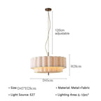 Living Bedroom Decor Lustre Pendant Lights Japanese Wabi Sabi Fabric Ceiling Chandeliers Indoor Lighting Hanging Lamps Fixtures