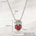 MHS.SUN Gothic Black Witch Hat Broom Pendant Necklace for Women Vintage Purple Zircon Heart Halloween Jewelry Festival Gifts
