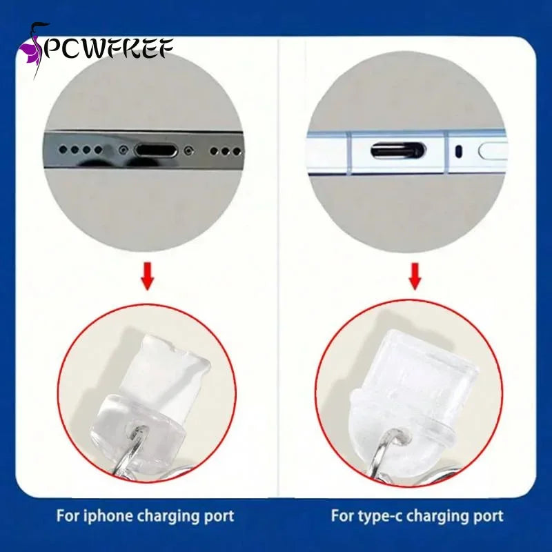 Sakura Flowers Phone Dust Plug Accessories Decoration Hanging Pendant For Phone Charging Port