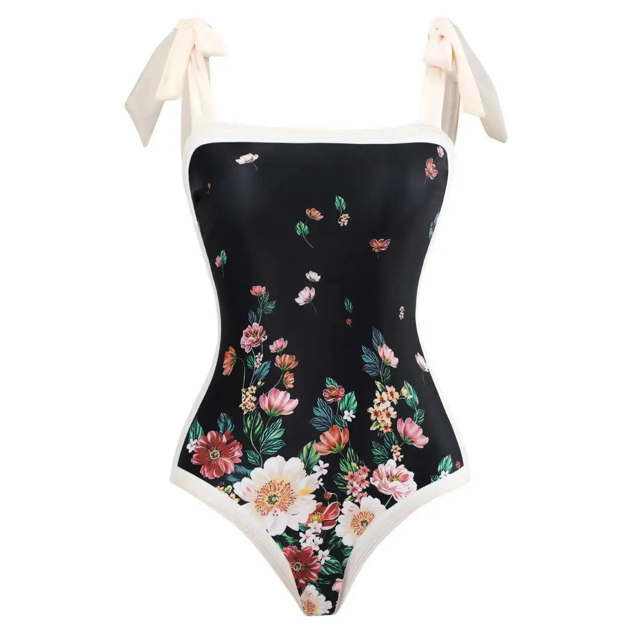 Sexy Slimming One-Piece Swimsuit Women's Beach Dress Set Fashionable Thermal Spa Swimming Bikini Full Coverage Fixed Chest Pad