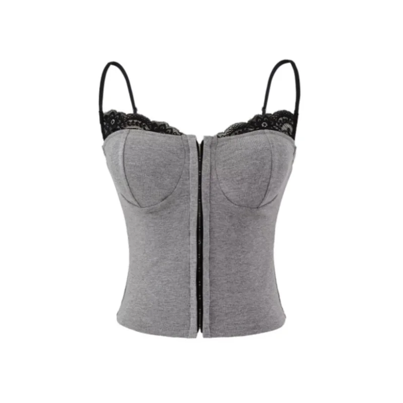 Women Spaghetti Strap Corset Top Female Panelled V-neck Sleeveless Backless Slim Fishbone Blouse 2026 Lady Party Evening Tops