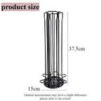 Nespresso Coffee Pods Holder Holds 60 Pods 360 Degree Rotatable Coffee Capsules Storage Rack Metal Tower Stand Home Kitchen Use
