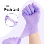 Disposable Gloves Purple Nitrile Medical Exam Gloves 100pcs Powder Free Latex Free Rubber Gloves for Cleaning Food Tattoo Salon