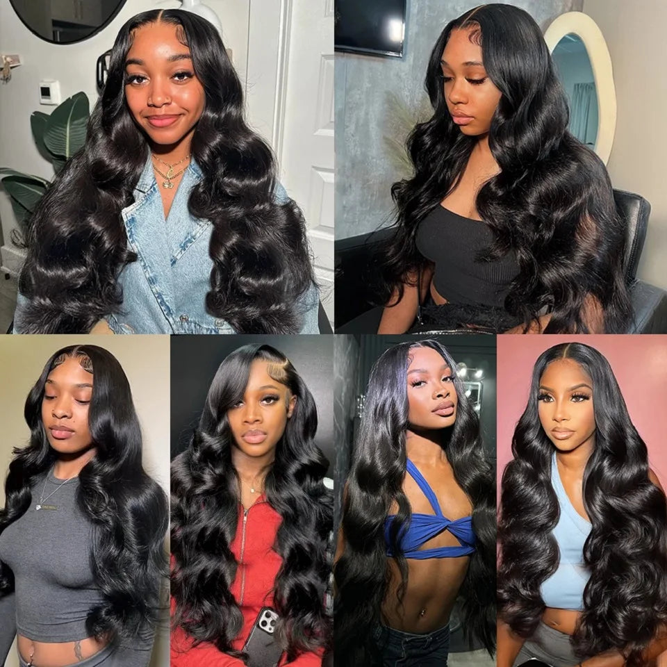 32 38 40 Inch Body Wave 3 4 Bundles Remy Human Hair Brazilian Hair Weave Bundles Wavy Double Hair Weft Bundles Weave Extensions