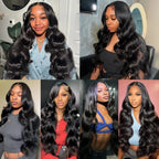 32 38 40 Inch Body Wave 3 4 Bundles Remy Human Hair Brazilian Hair Weave Bundles Wavy Double Hair Weft Bundles Weave Extensions
