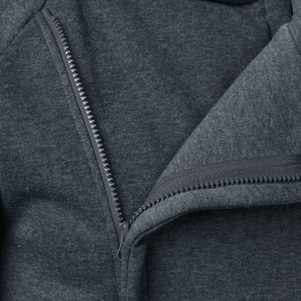 Autumn winter men's solid color hooded top Long sleeve side zipper design hoodie