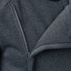 Autumn winter men's solid color hooded top Long sleeve side zipper design hoodie