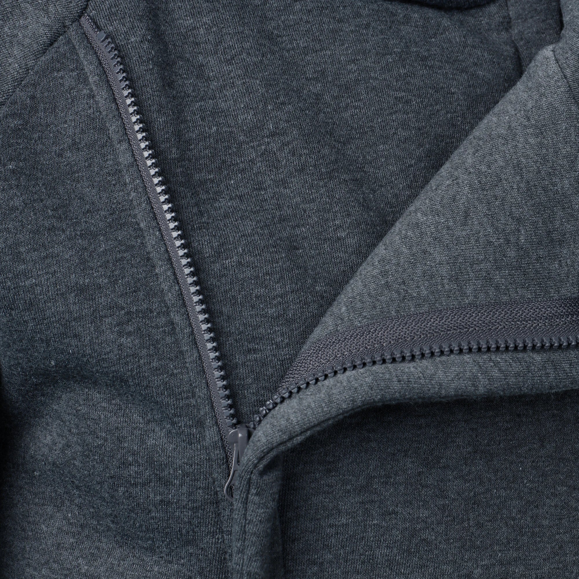 Autumn winter men's solid color hooded top Long sleeve side zipper design hoodie