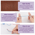 40 m 0.65 mm Waxed Cord for Jewellery Making Bracelet Thread  Beading Thread Bracelets Necklaces Beads Craft Jewelry Making