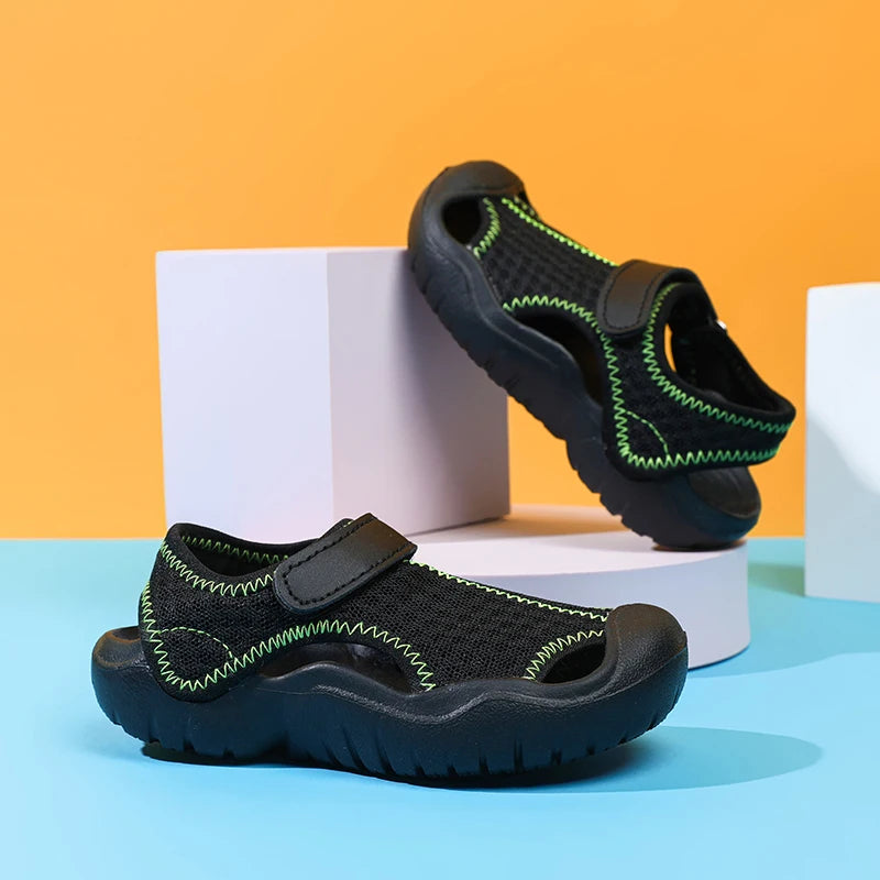 Summer Brand Breathable Sport Sandals for Boys Casual Children Toddler Beach Shoes Girls Soft Sole Comfortable Beach Sandals