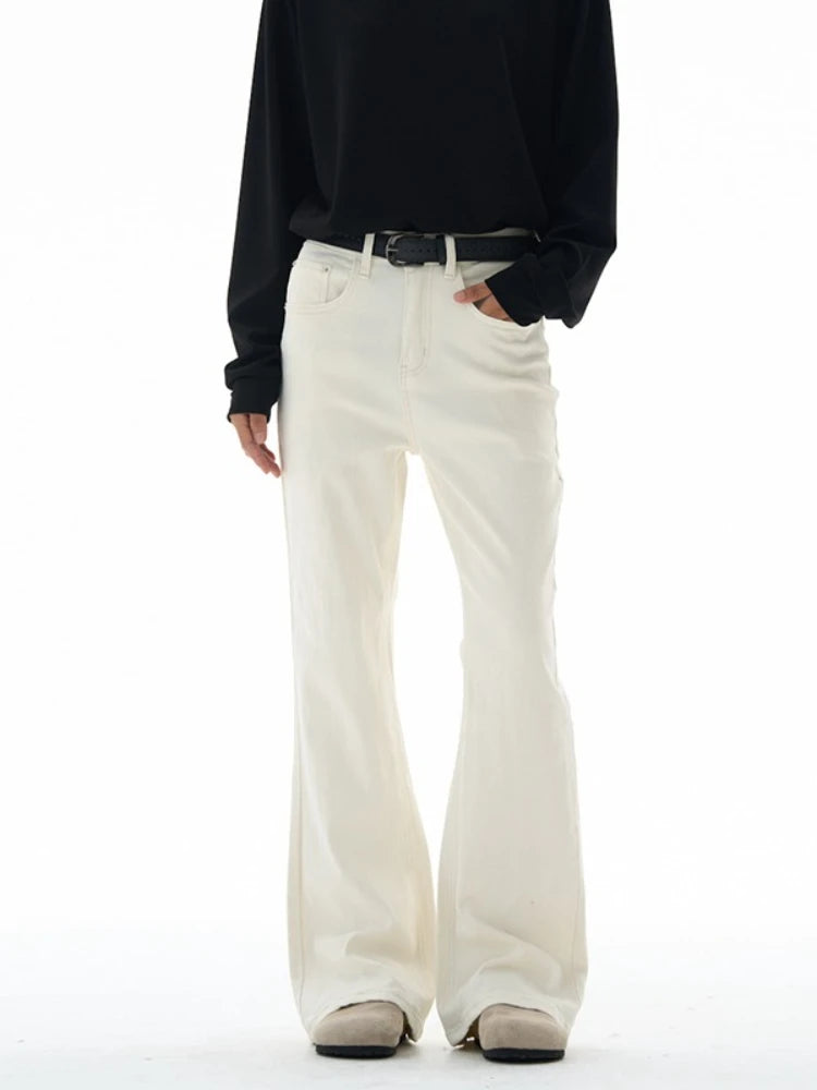 Men's Flared Pants Solid Stretch New Slim Wide Legs Fashion Trousers Hip Hop Casual Hippie Pants Male Streetwear