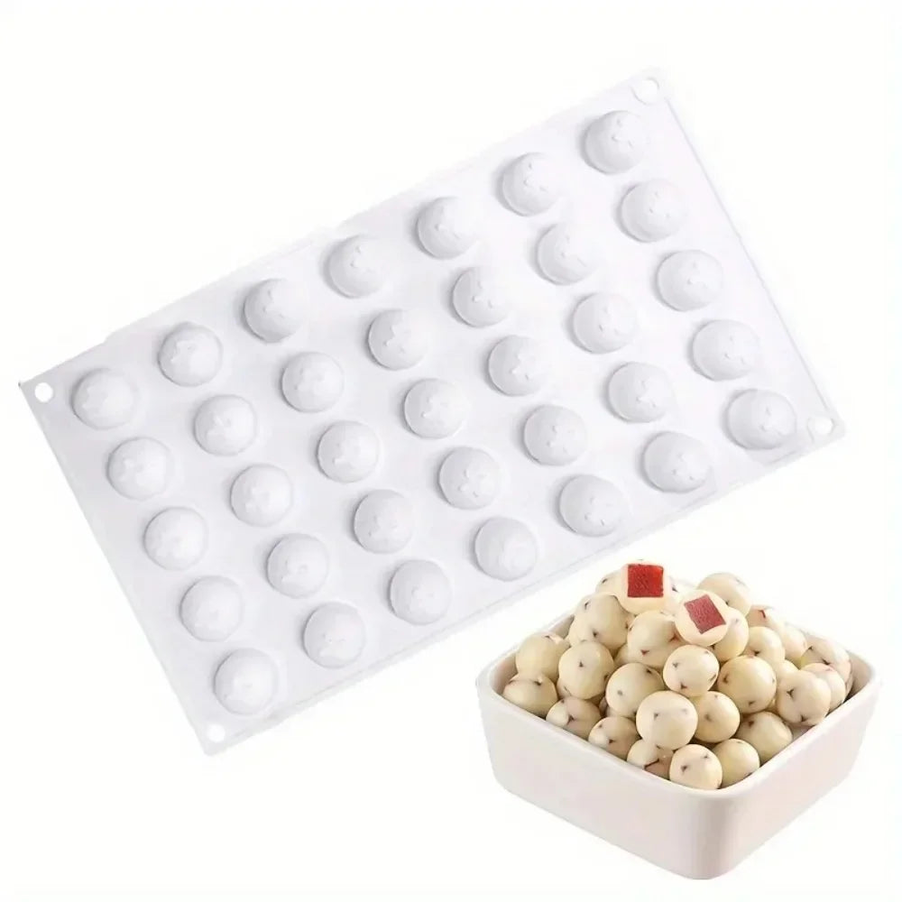 Mini Round Ball Shape Silicone Molds, Cake Decorating Tools, Chocolate Mold,  Ice Cube Mold, Making Jelly Mousse Dessert Mold
