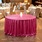 Shiny Sequin Round Tablecloth Sparkly Fabric Table Cover Wedding Banquet Party Decor Multi Round Sizes Available