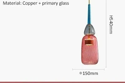 Modern Led Colorful Glass Pendant Lights For Kitchen Dining Room Island Restaurant Hanging Lamp Ceiling Chandeliers Decoration