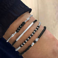 New Fashion 4Pcs/Set Vintage Black Hand Bracelet With Hand-Woven Beaded Simple Women Fine Popular Jewelry Accessories Wholesale