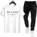 2026 Men's Modern Tracksuit Set Fashion T-Shirt and Joggers Pants Urban Casual Daily Wear Outfit Spring Summer Comfort Tees Suit