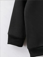 Baby Girl Autumn Winter Hooded Letter Print Fleece Sweatshirt with Casual Sports Long Pants Outdoor Suitable Newborn Outfit