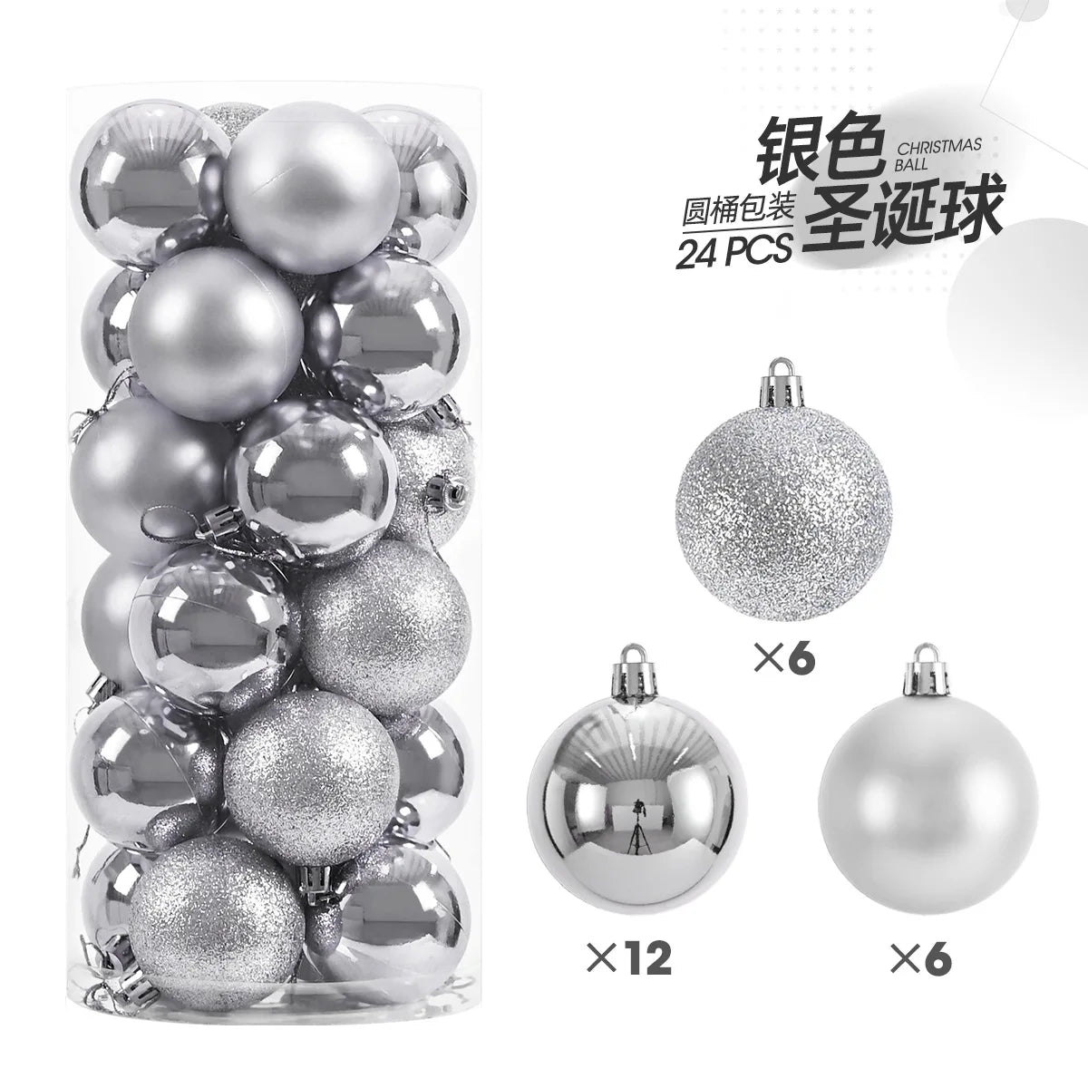 24Pcs 3CM Christmas Ball Christmas Tree Decoration Ornaments for Home Decor Halloween New Year Navidad Pendant Ball Accessory